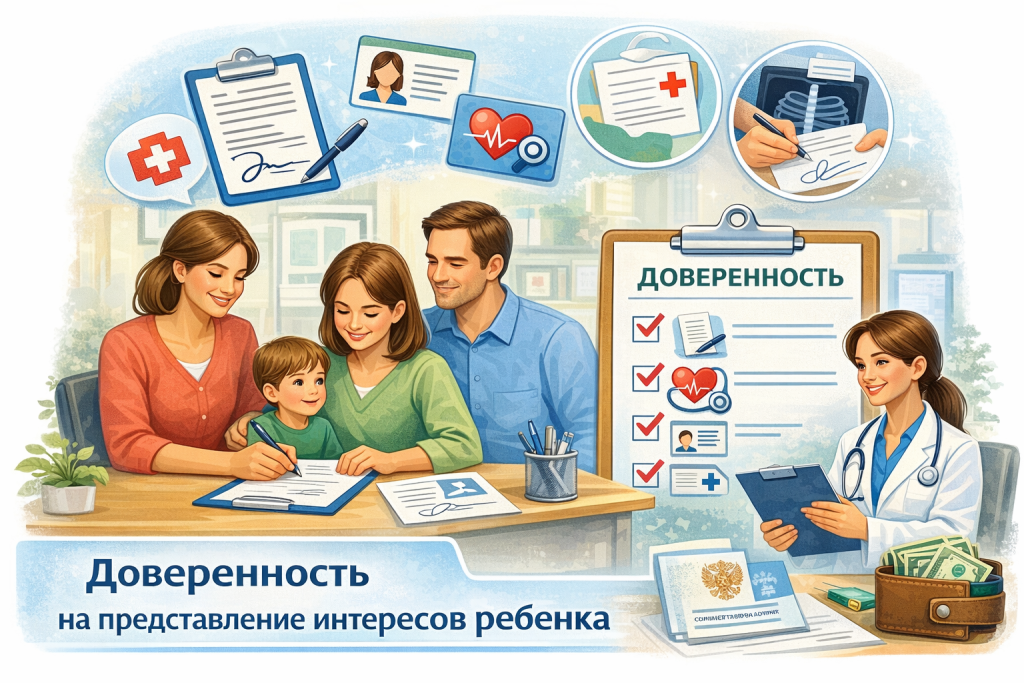 Сопровождение несовершеннолетних пациентов (доверенность - бланк)