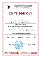 Сертификат Пономарёва Ирина Владимировна