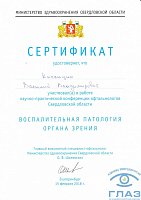 Сертификат Кислицын Василий Владимирович