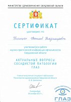 Сертификат Кислицын Василий Владимирович